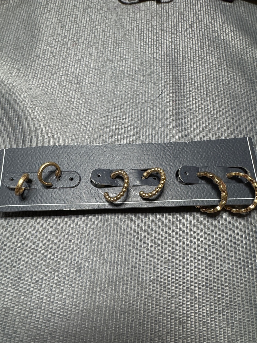 Gold-Tone Women's Hoop Earring Set - 3 Pairs